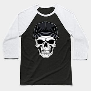 Skull with Cap Baseball T-Shirt